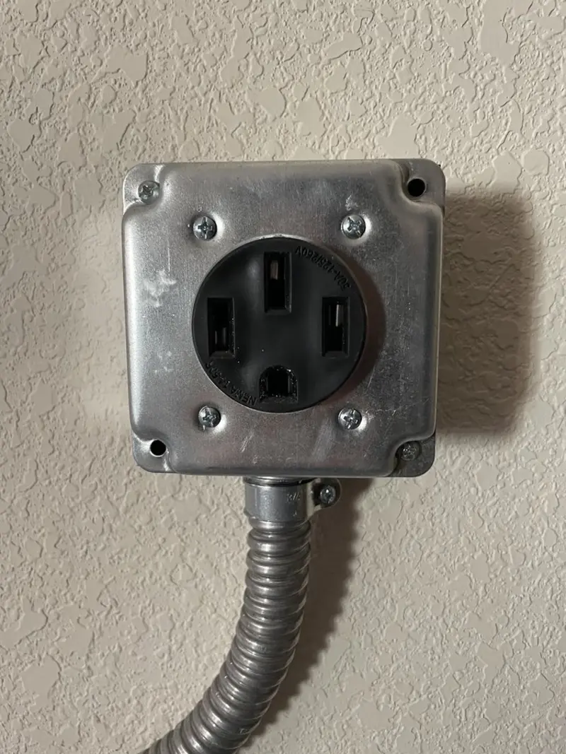NEMA 14-50 outlet installed for Electrical Panel Upgrade in Cypress Lake